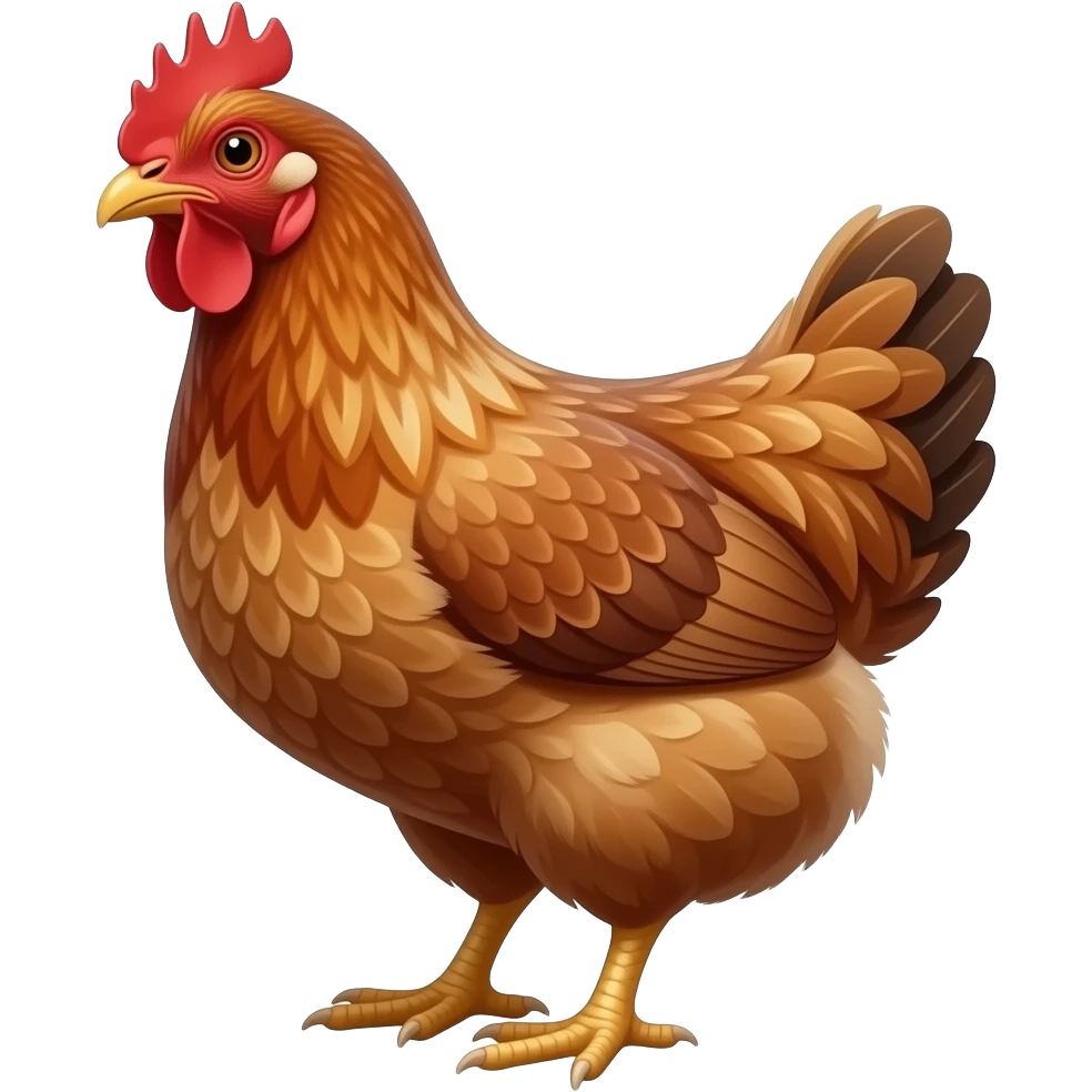 Rhode Island Red hen emoji