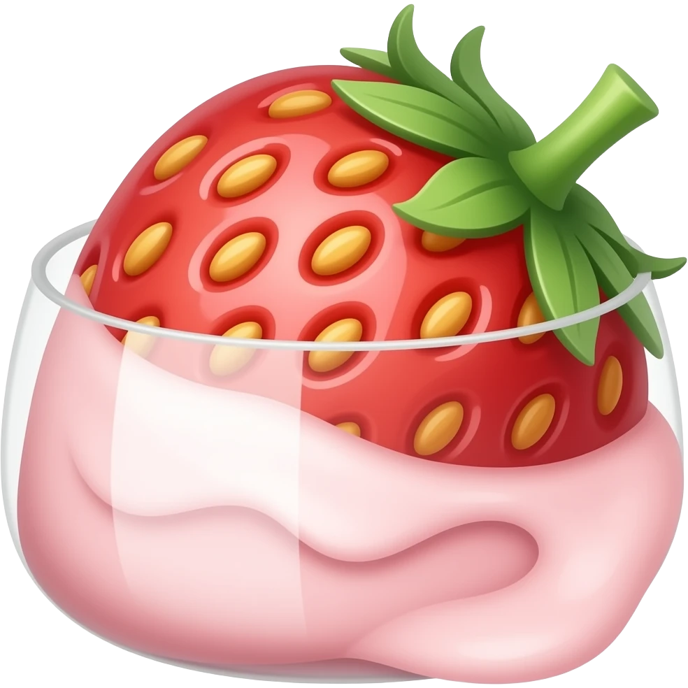 strawberry yogurt emoji