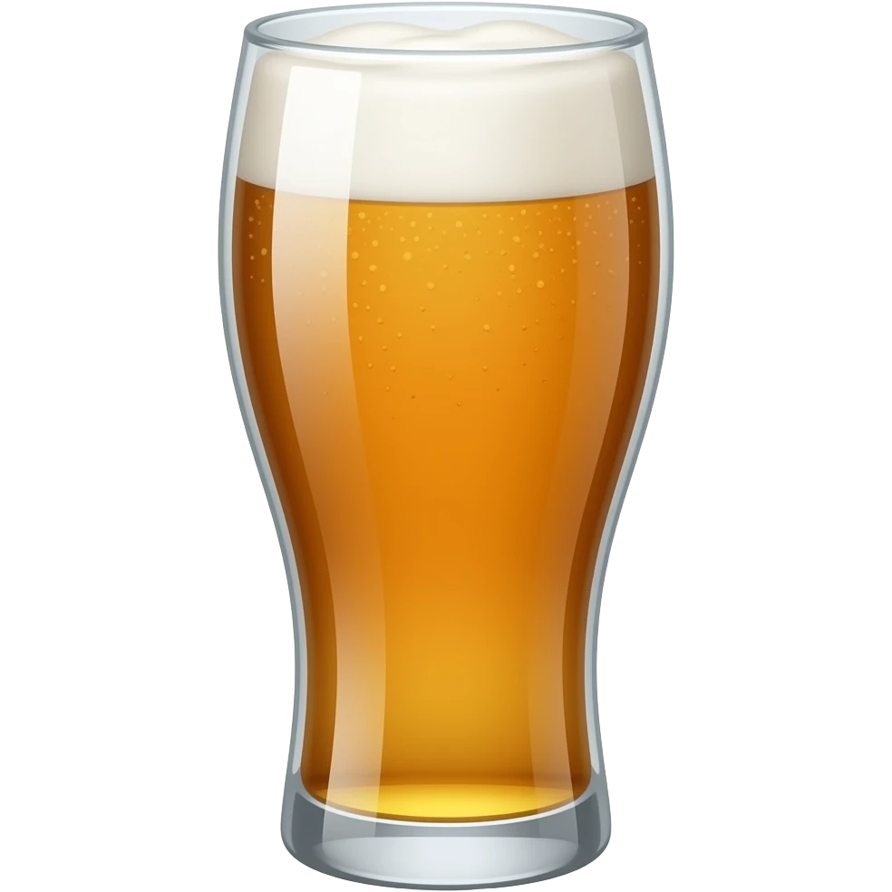 curvy craft beer glass filled with beer emoji
