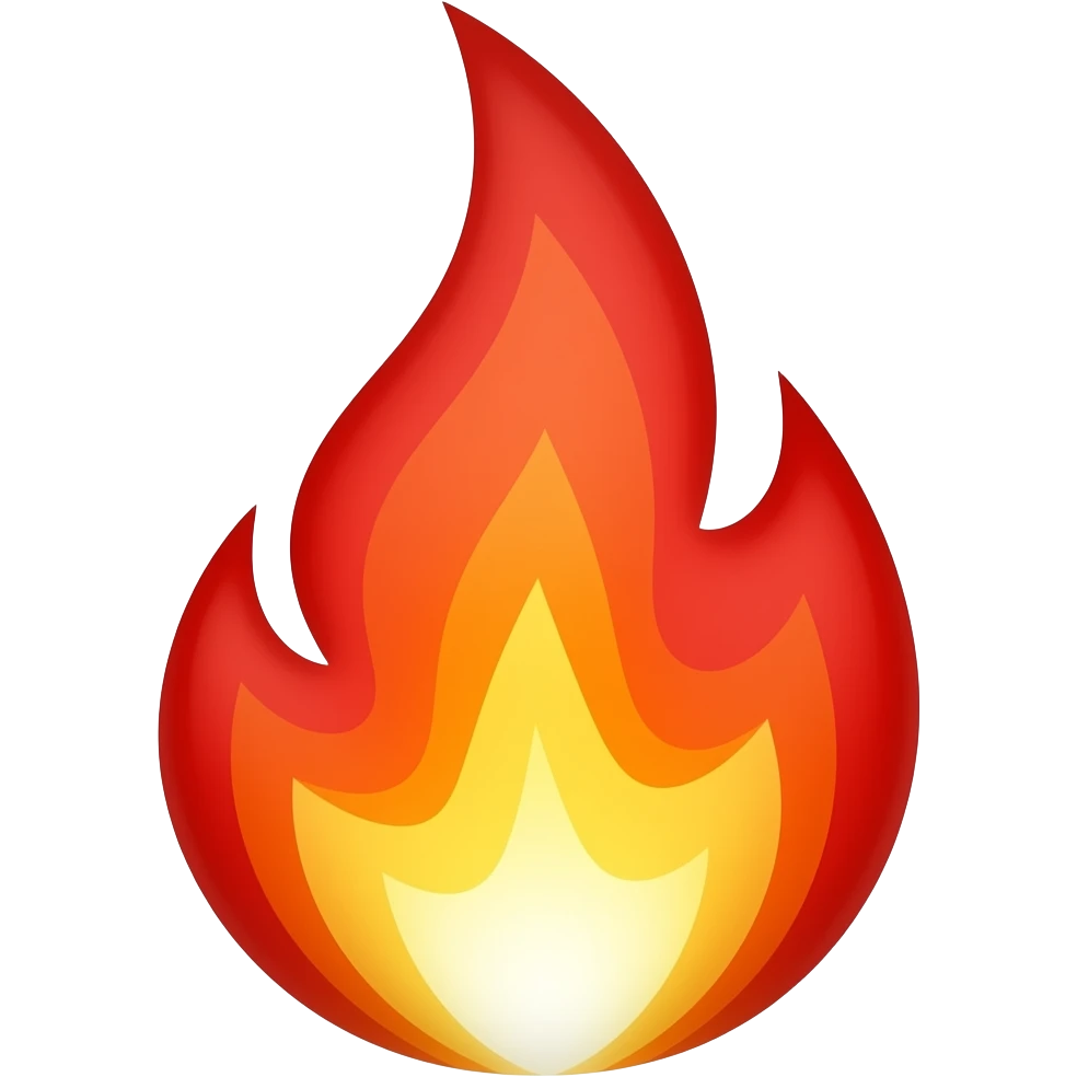 red flame emoji