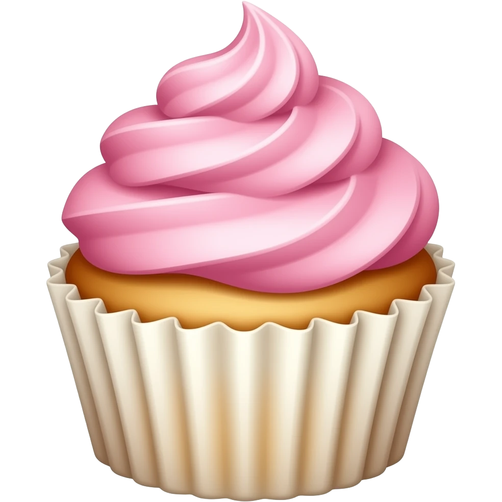 Cupcake with pink icing emoji
