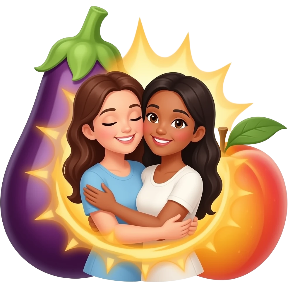 👩‍❤️‍👩🍆🍑🥵🥵 emoji