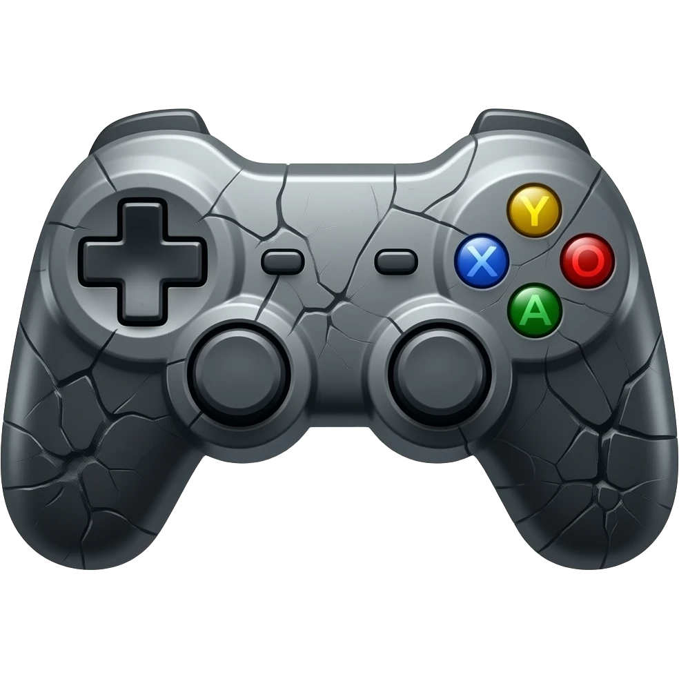 cracked game controller emoji