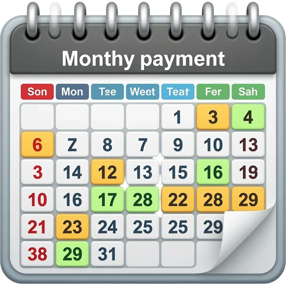 monthly payment calander emoji