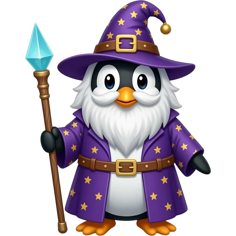 Penguin Wizard emoji