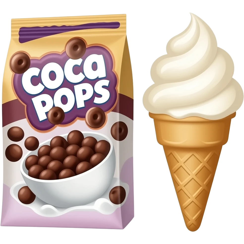 coco pops cereal ice cream emoji