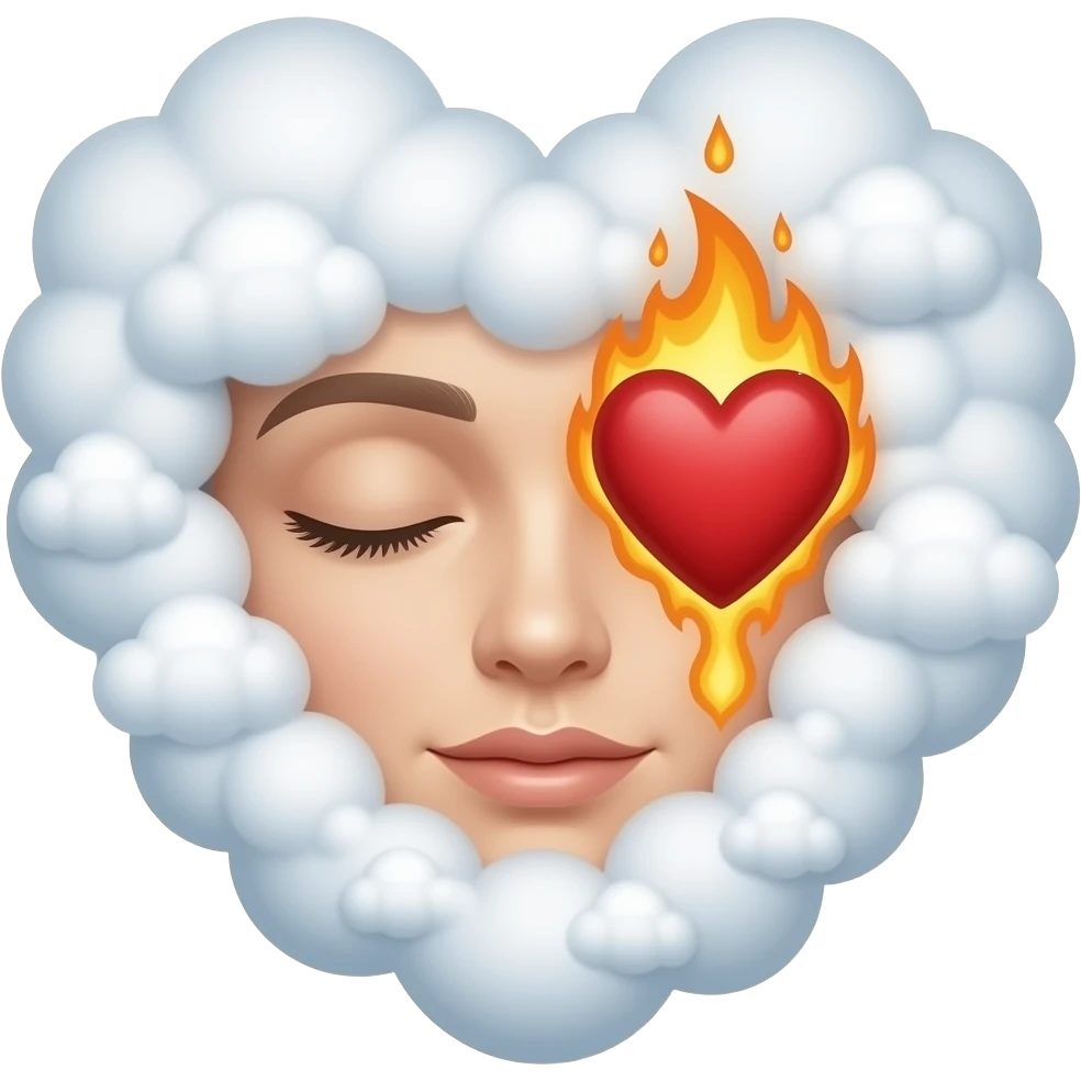 😶‍🌫️+❤️‍🩹+❤️‍🔥 emoji