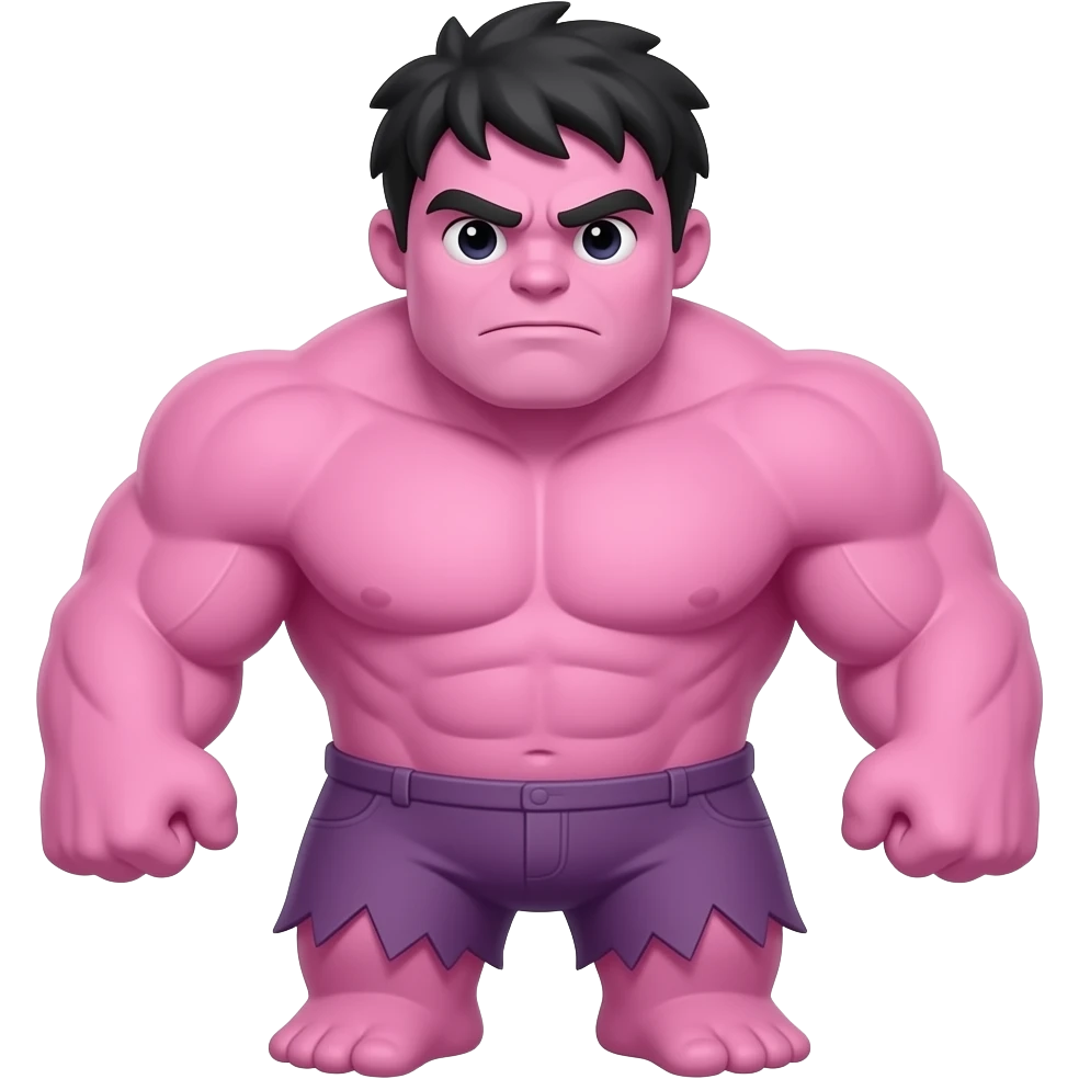 cute pink hulk emoji