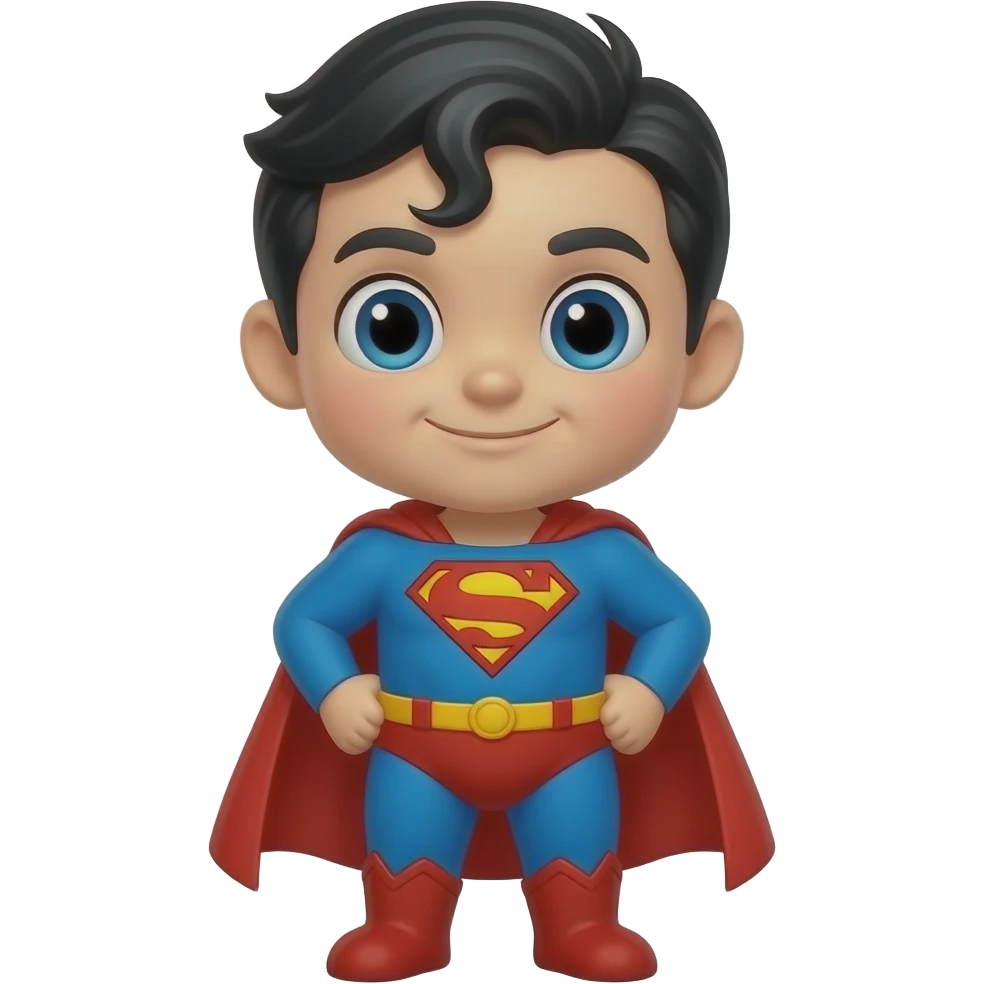super man cartonic emoji showing all his body make him look smaller and more cute emoji