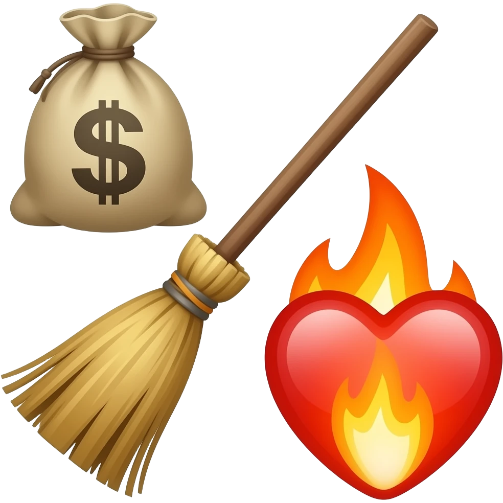 🧹💰❤️‍🔥 emoji