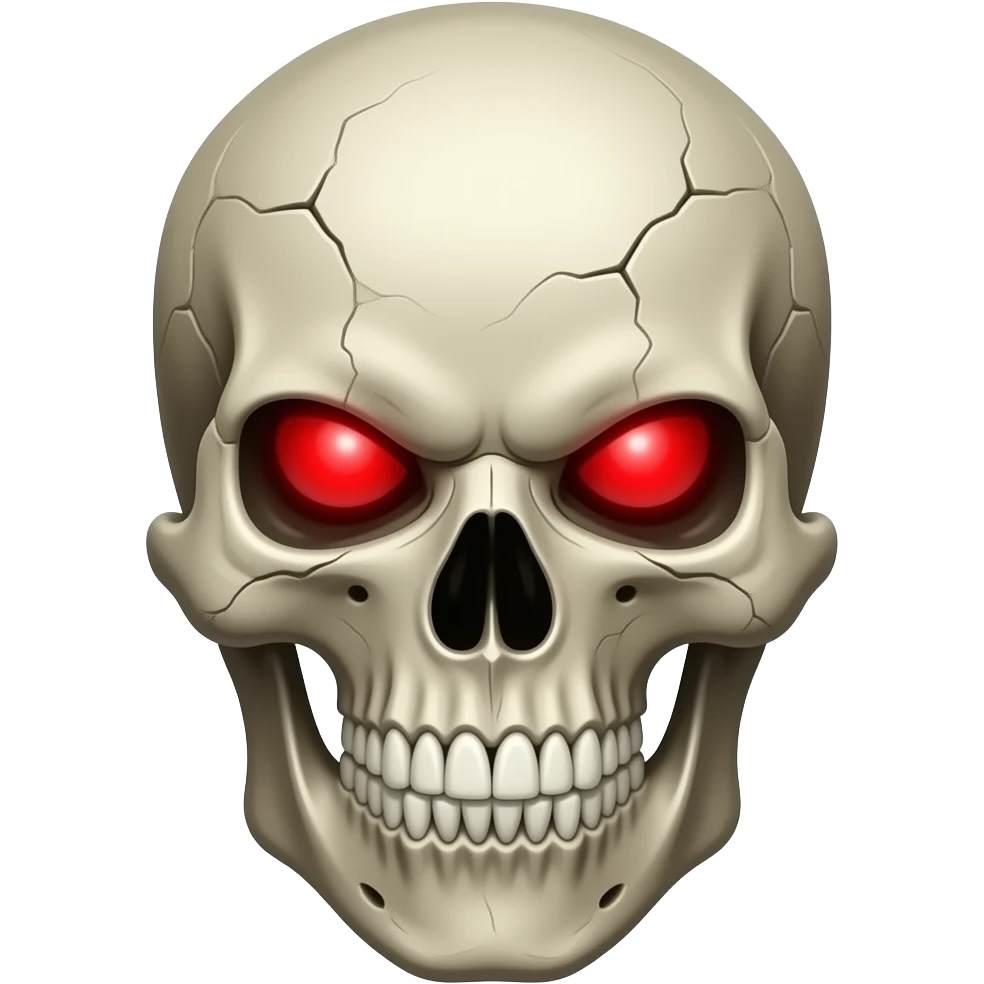 Skull in very angry mode emoji