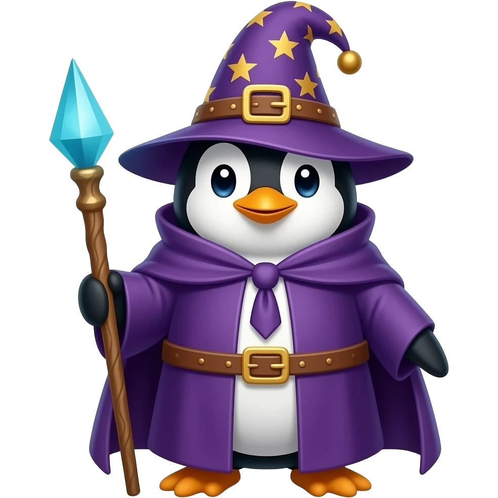 Penguin Wizard emoji