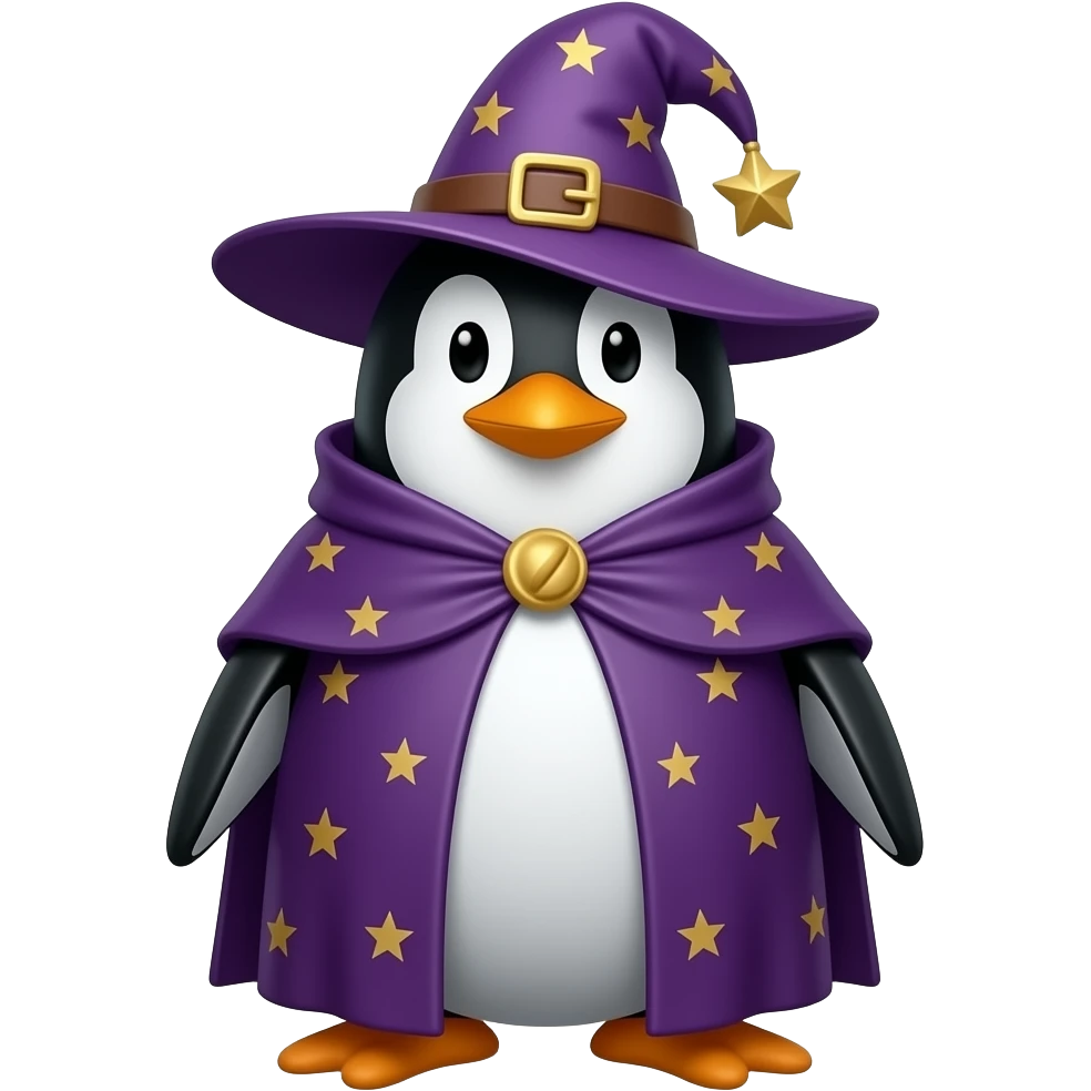 Penguin Wizard emoji