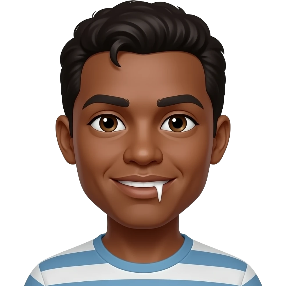 Flirty nail bite emoji brown skin emoji