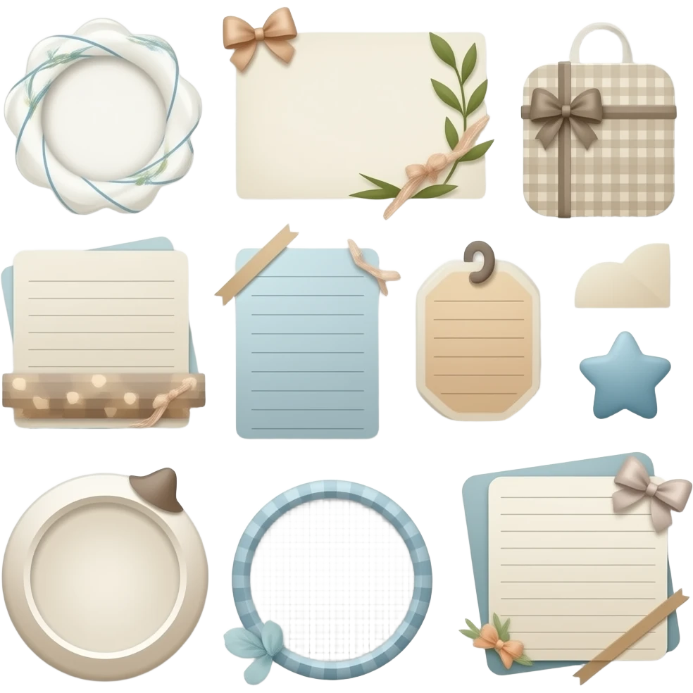 Asthetic scrapbook things emoji