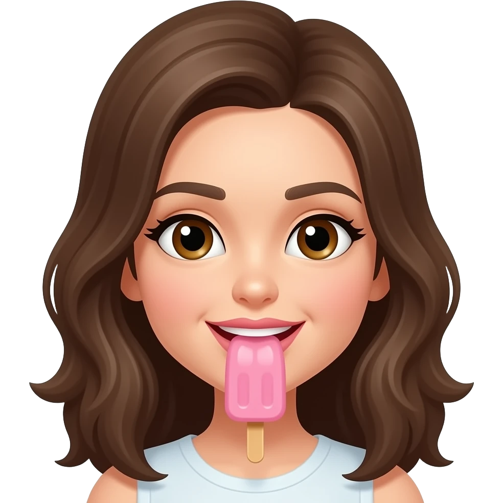 Boca Lamiendo una paleta de helado emoji