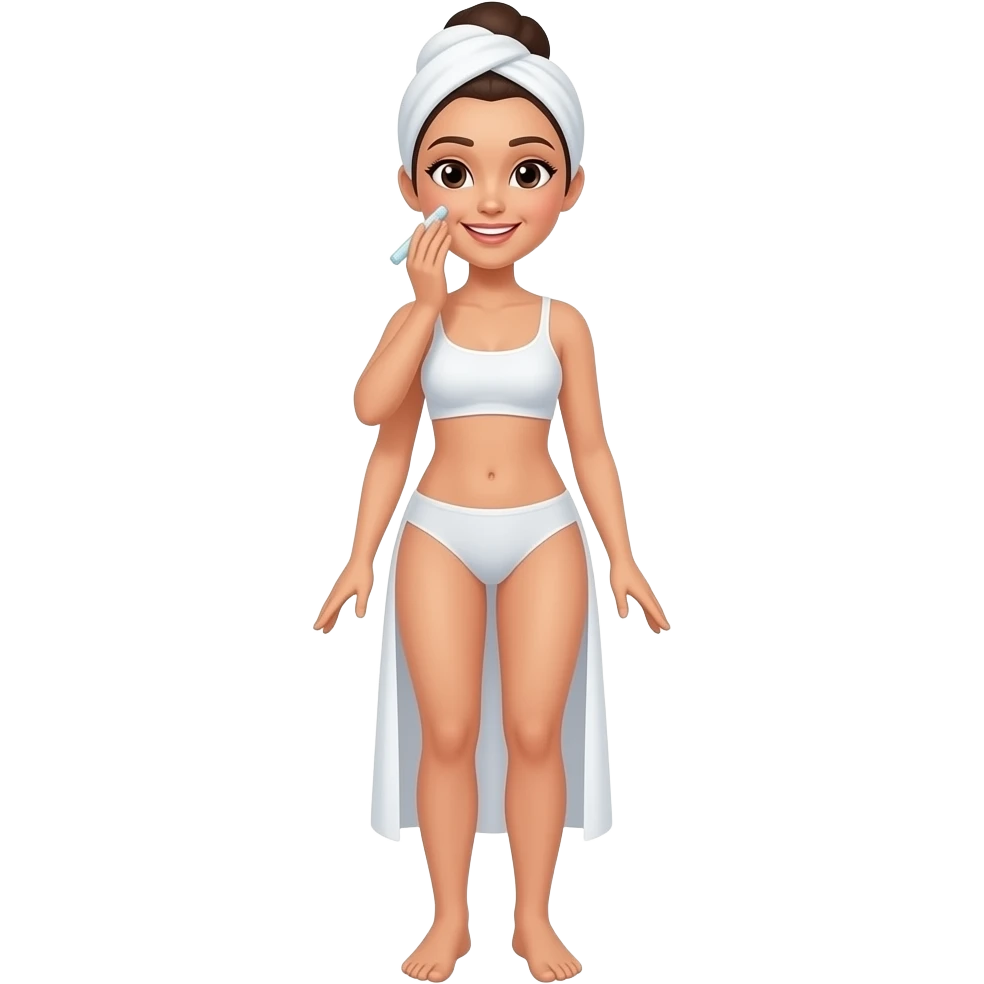 تعتني ببشرتها emoji