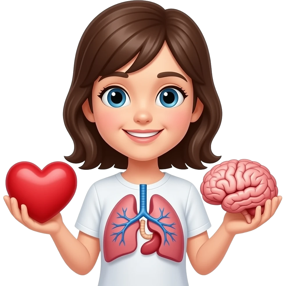 🫀🫁🧠👧🏻 emoji