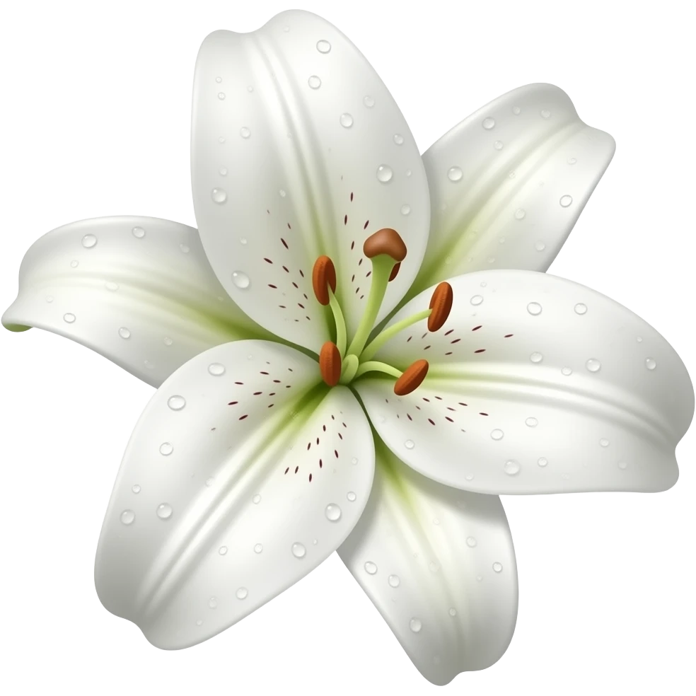 realistic lilly flower emoji