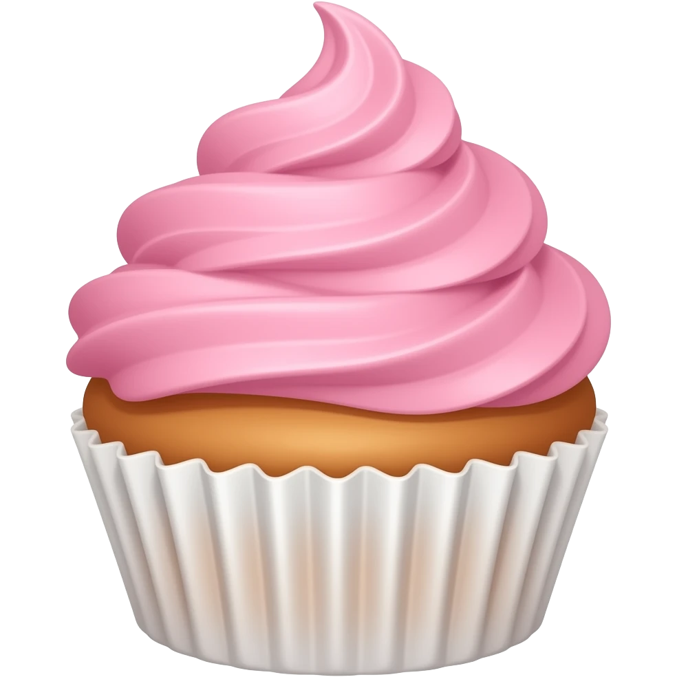 Cupcake with pink icing emoji