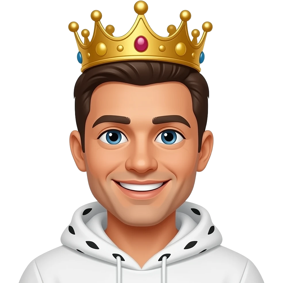 😃 wearing 👑 emoji