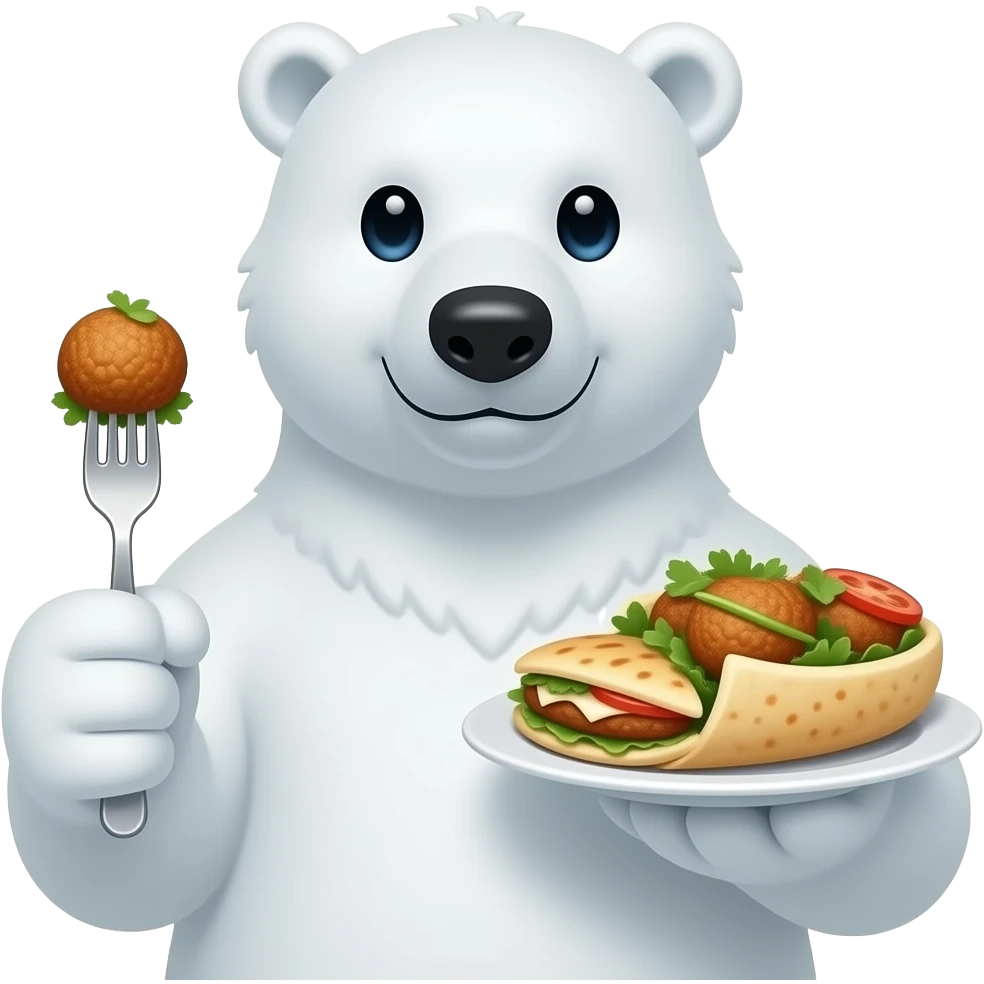 🐻‍❄️🍴🧆 delicious emoji