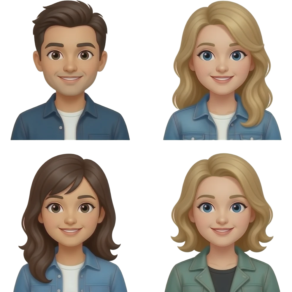 4 couples emoji