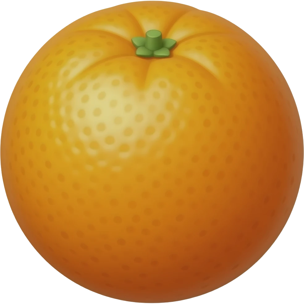 orange fruit without stem emoji