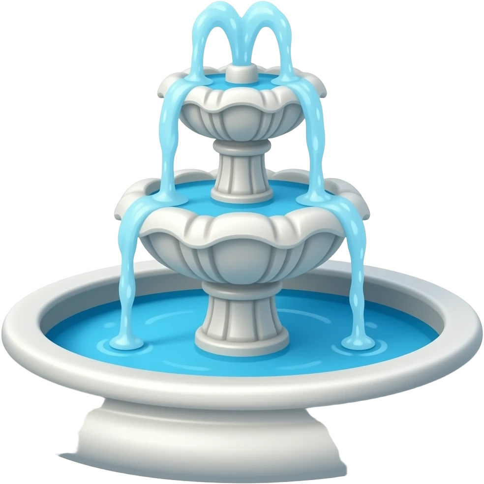 Fountains no background emoji