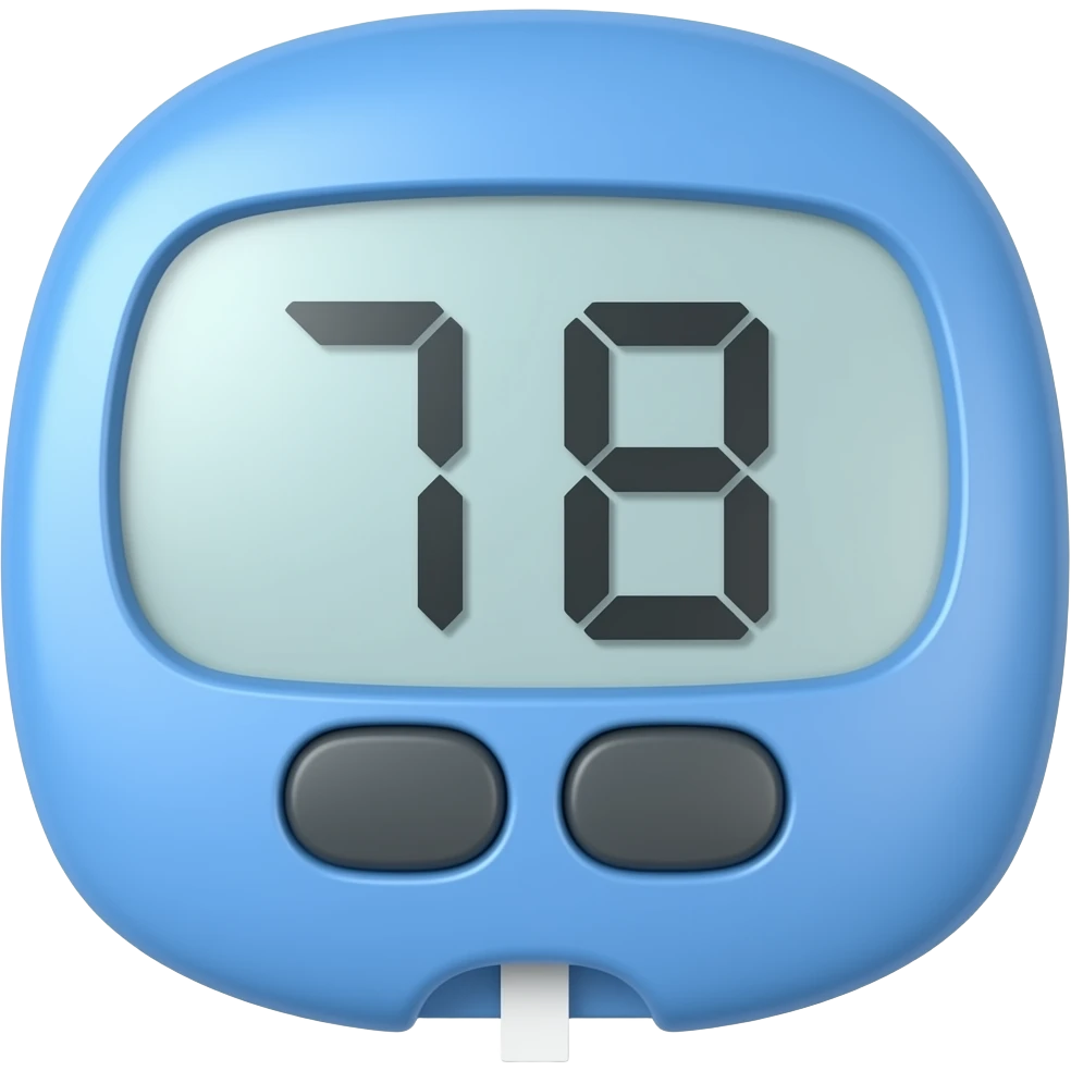 blue glucose monitor emoji