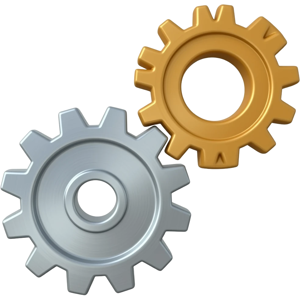 two gears emoji
