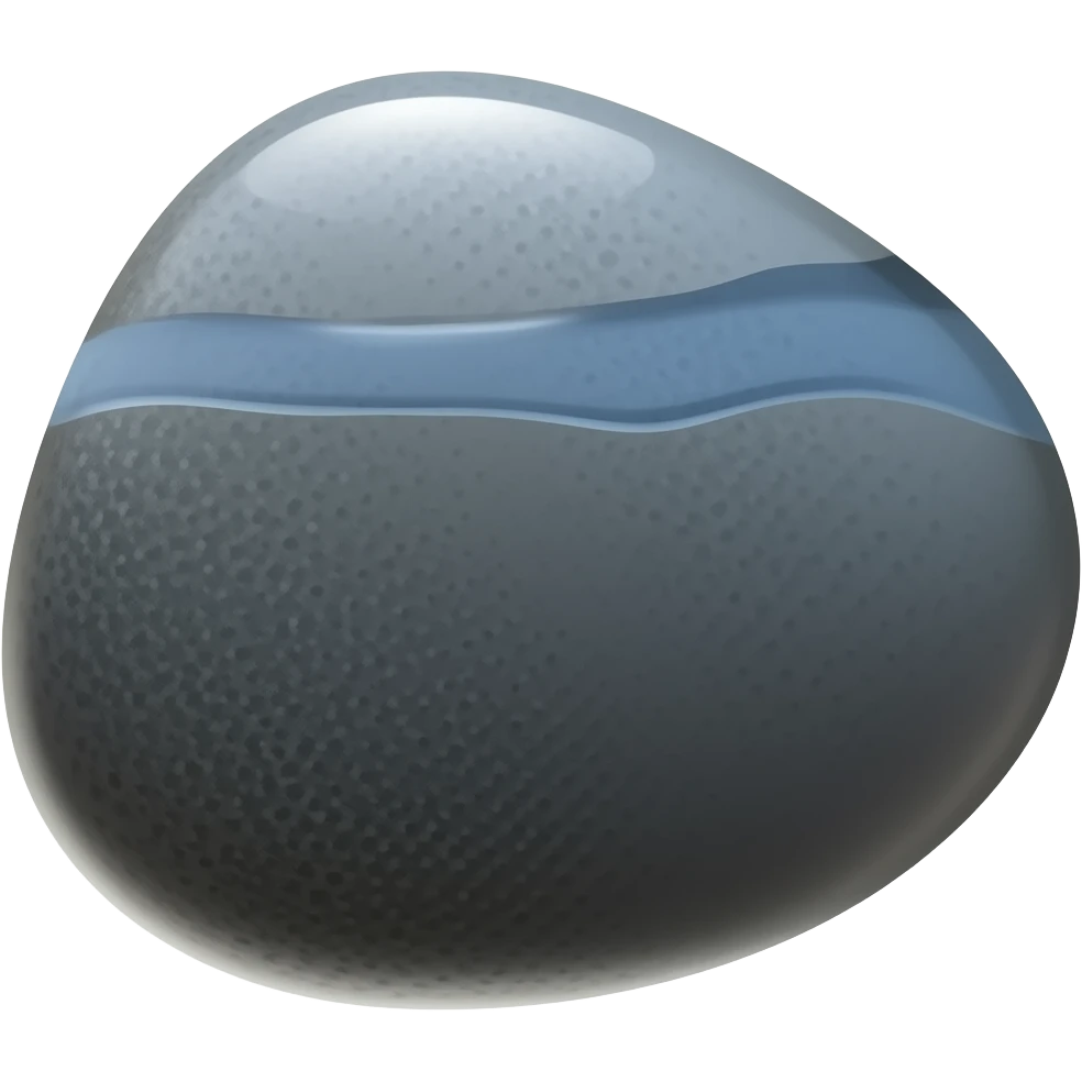 Smooth River Stone dark emoji