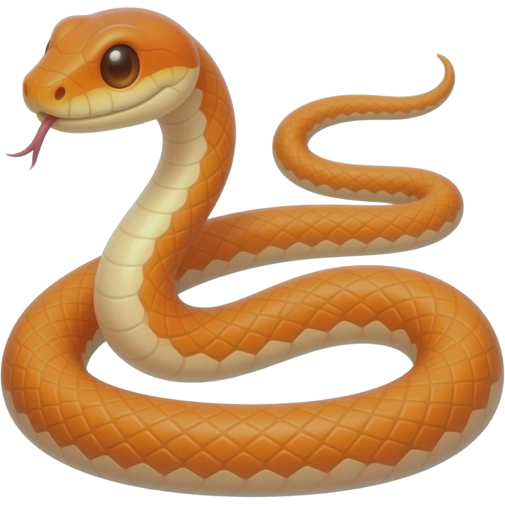 Orange snake emoji
