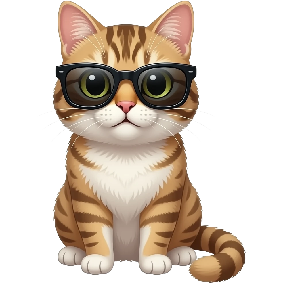 Cat wearing sunglasses emoji