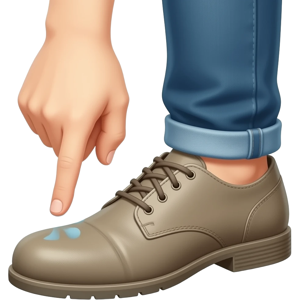 Tap shoe on toe emoji
