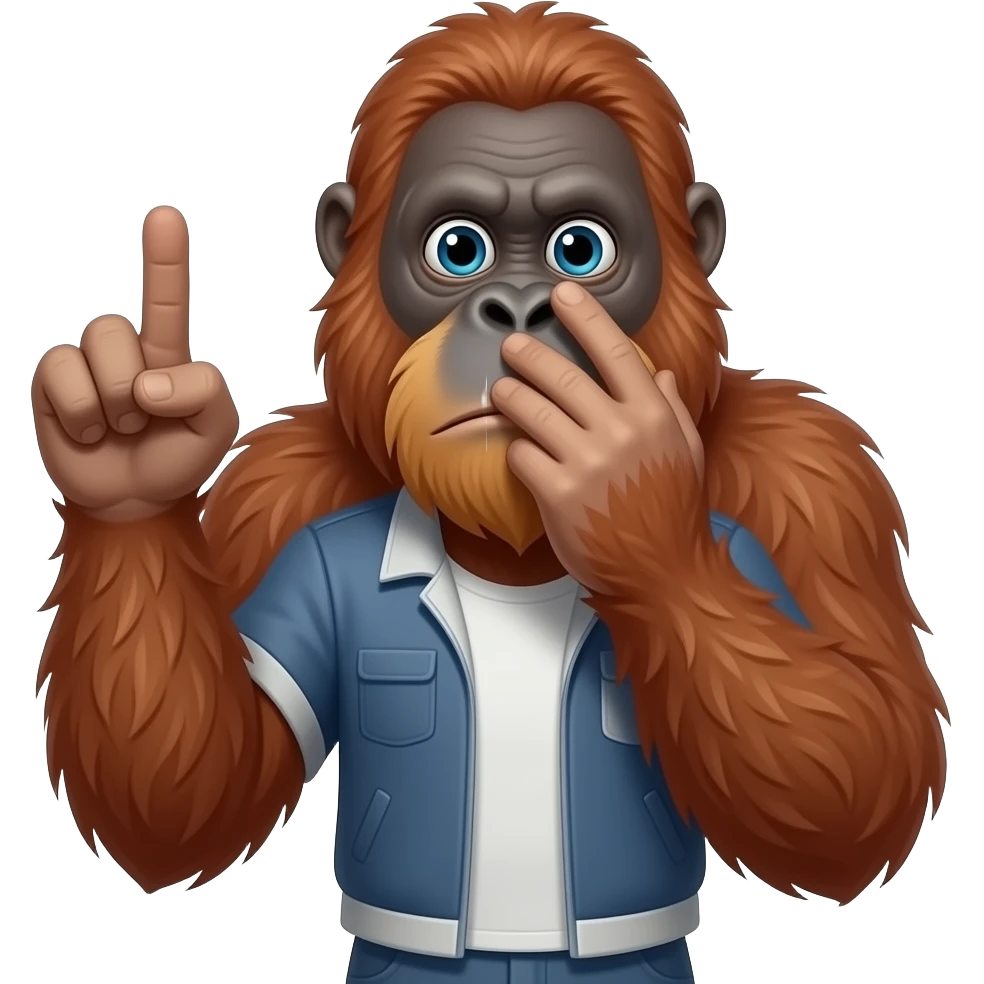 🖕🏻🦧🤭🖕🏻 emoji