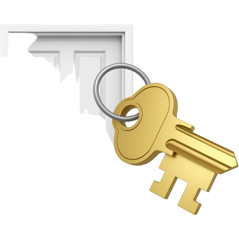 door with key emoji