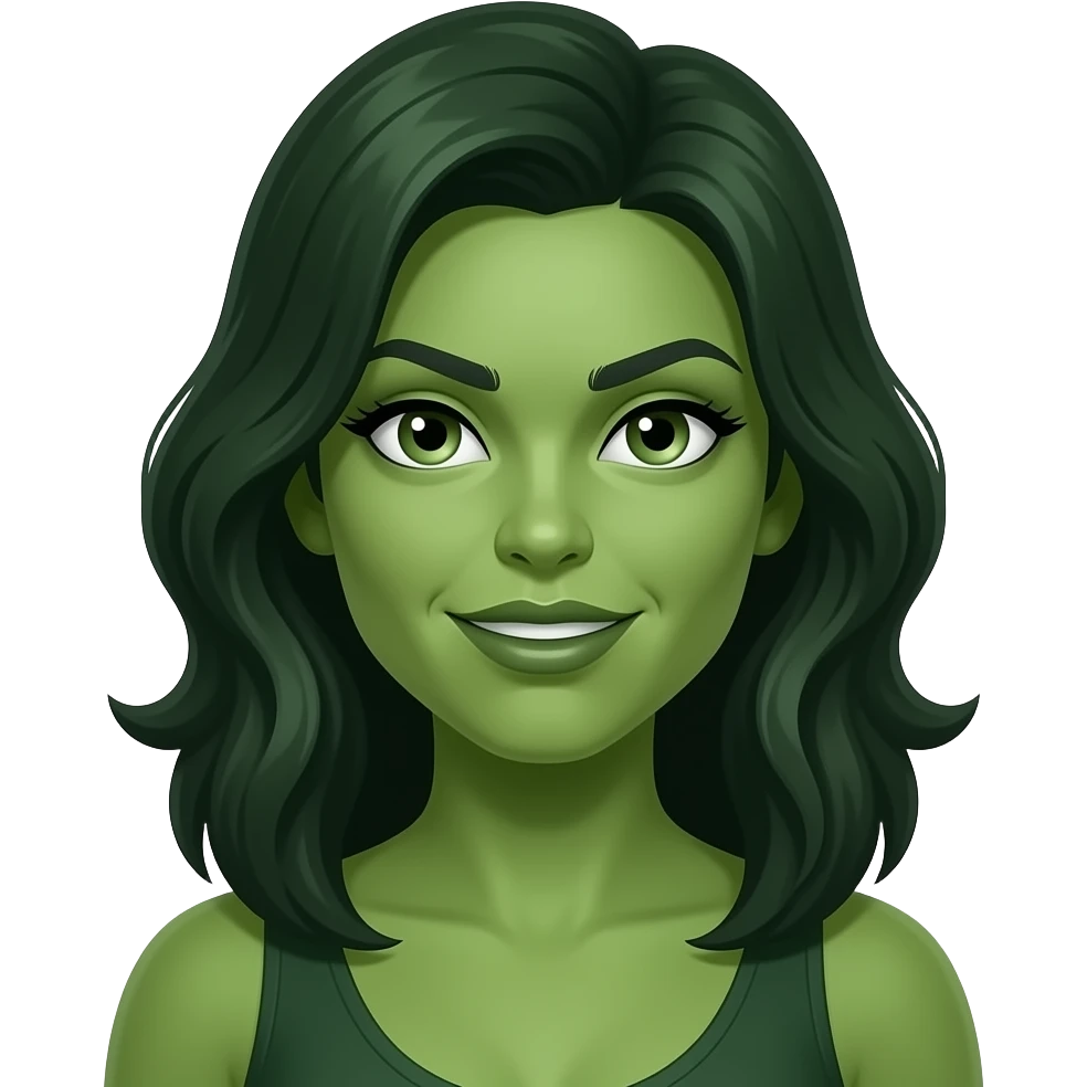 Hulk but a girls version emoji