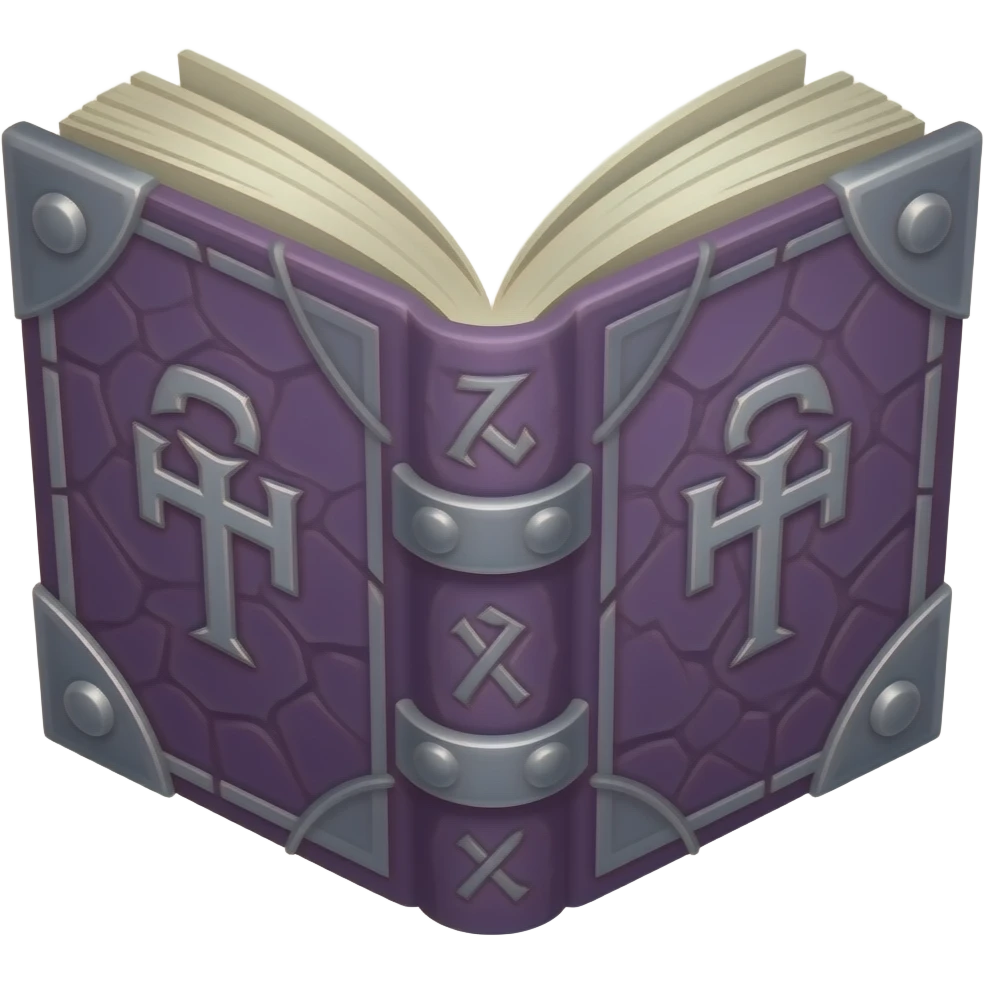 purple spellbook forward facing emoji