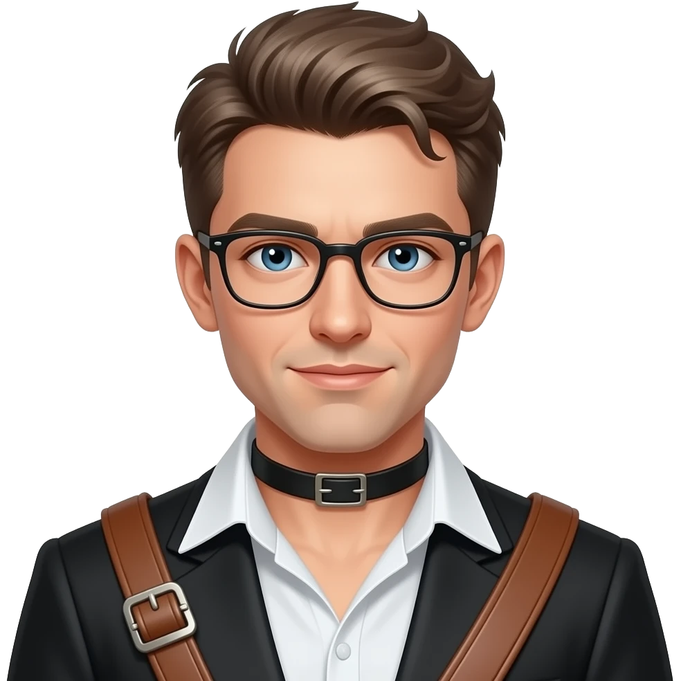 сгенерируй мне артема в костюме бдсм emoji