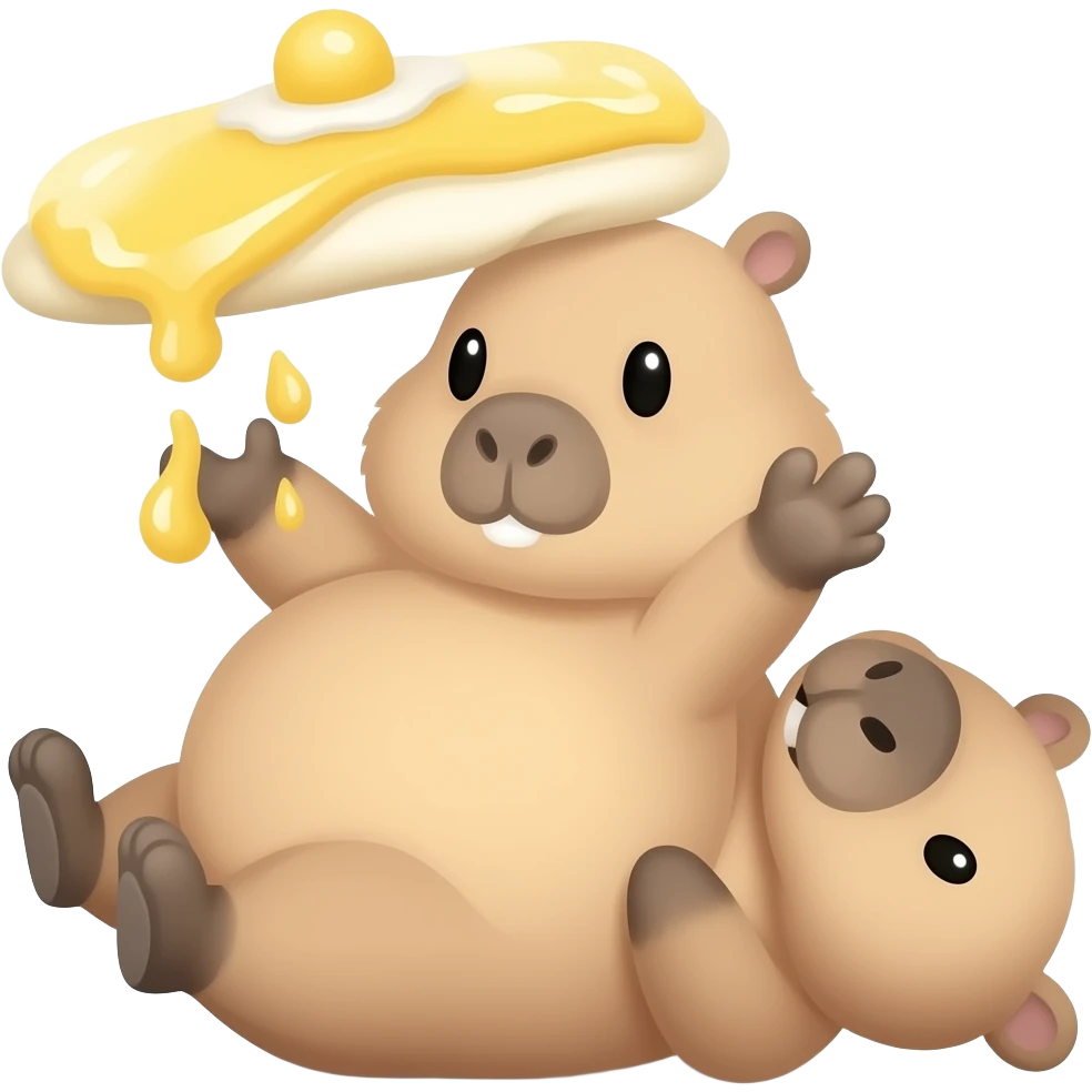 Capybara flipping emoji