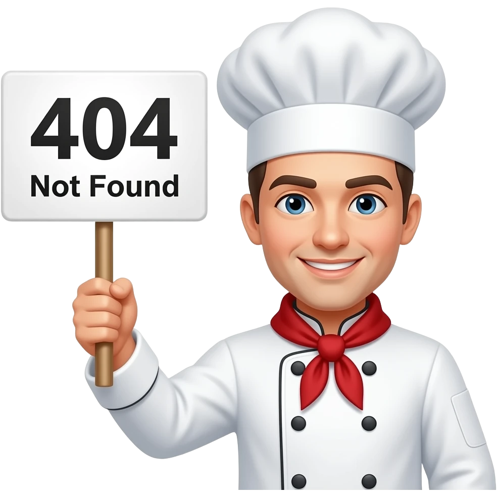 page not found chef emoji