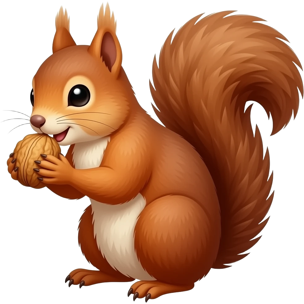 squirrel eating walnut emoji