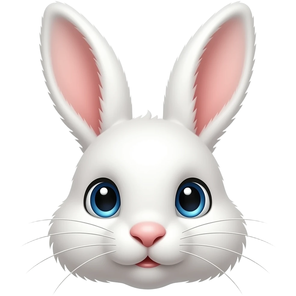 white rabbit face emoji