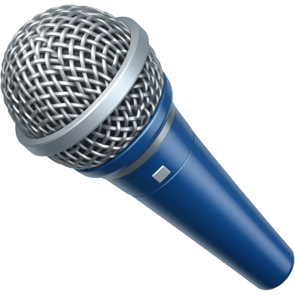 microfono azul dibujo emoji