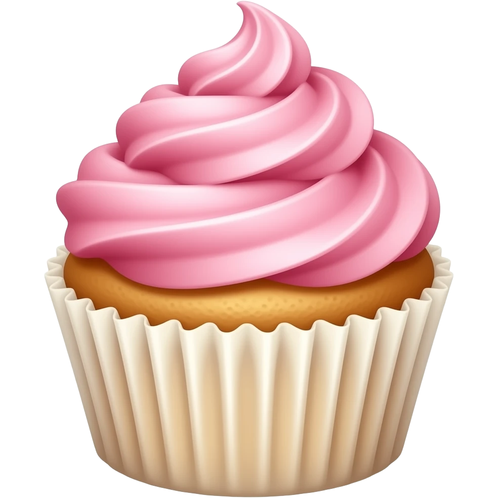 Cupcake with pink icing emoji