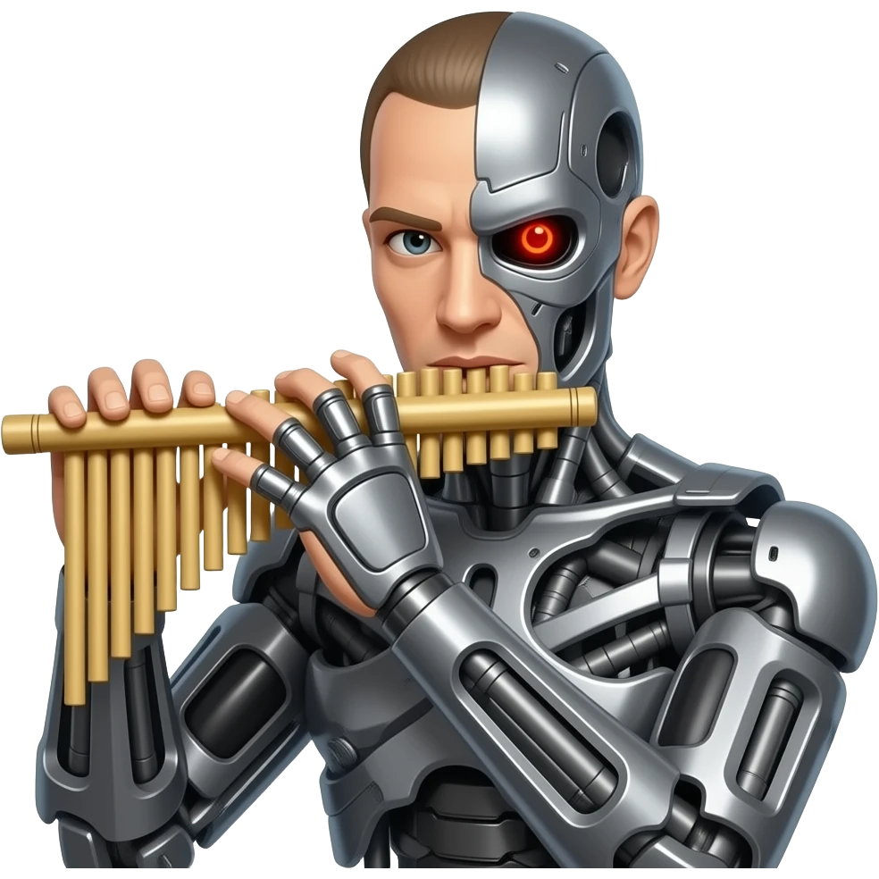 terminator playing a pan flute emoji