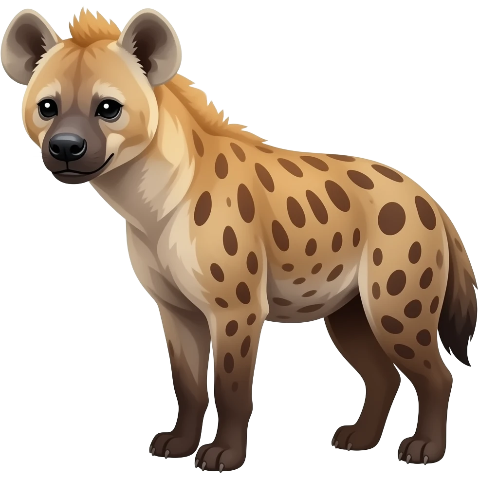 Make a hyena emoji
