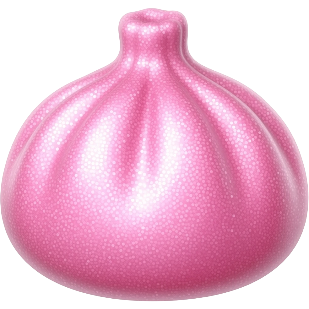Pink glitter sparkle squishy dumpling emoji