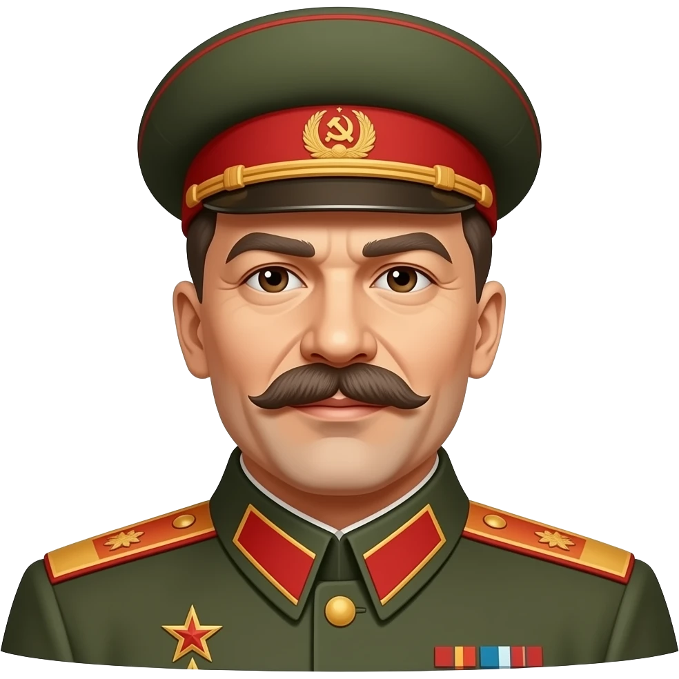 Создай эмодзи в стиле эмодзи для Айфона 4 но эмодзи Сталина emoji